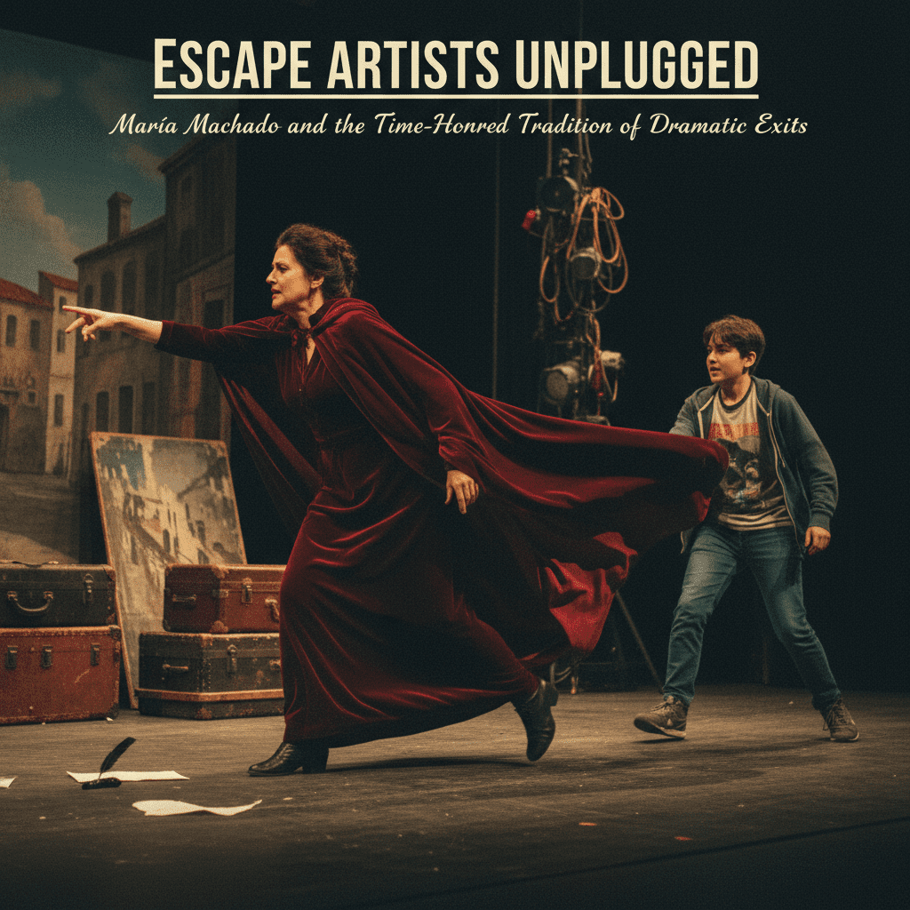 Escape Artists Unplugged: María Machado and the Time-Honored Tradition of Dramatic Exits