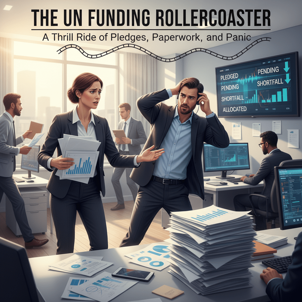 The UN Funding Rollercoaster: A Thrill Ride of Pledges, Paperwork, and Panic