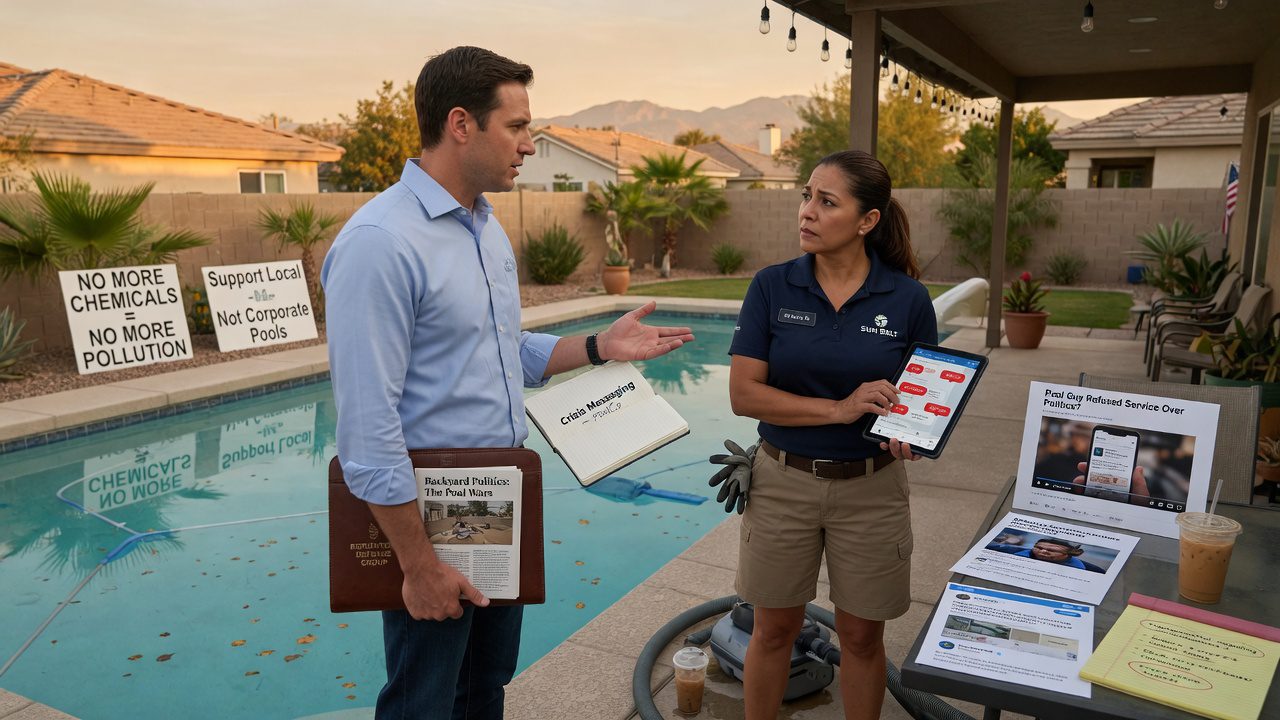 Pool Cleaners Hire Crisis PR as Household Chores Turn Political
