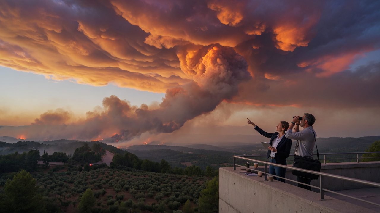 Fire Clouds France Spain Wildfires 2025 Disrupt Infrastructure And Summer Travel